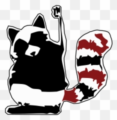 Raccoon Coon Animal Fighting Fist - Raccoon Art Fist Emoji,Raccoon Emoji Copy