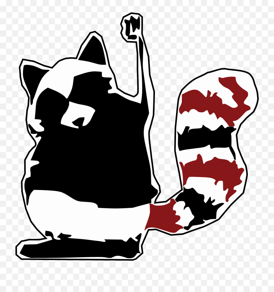 Raccoon Coon Animal Fighting Fist - Raccoon Art Fist Emoji,Raccoon Emoji Copy