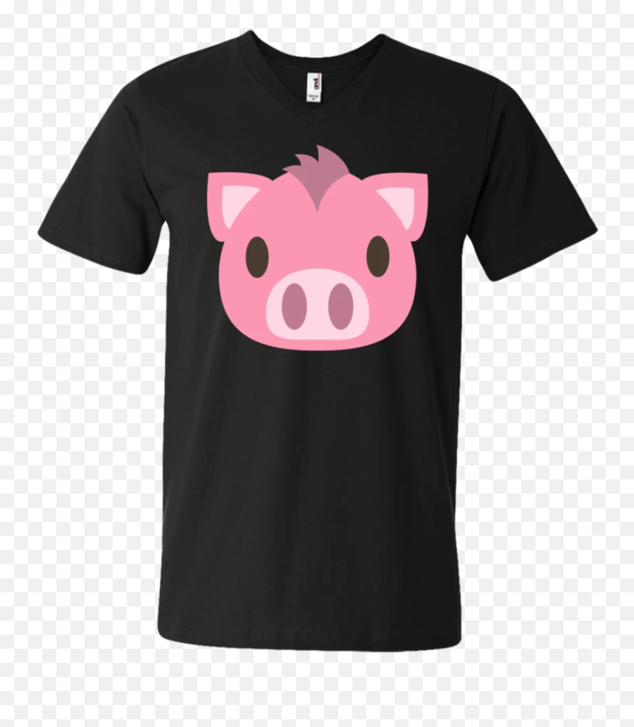 Pig Face Emoji Mens V - Funny Nursing T Shirt,Pig Emoji