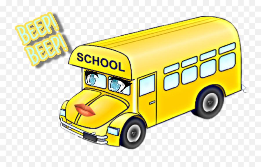 Freetoedit Funky School Bus - Old School Bus Clipart Emoji,School Bus Emoji