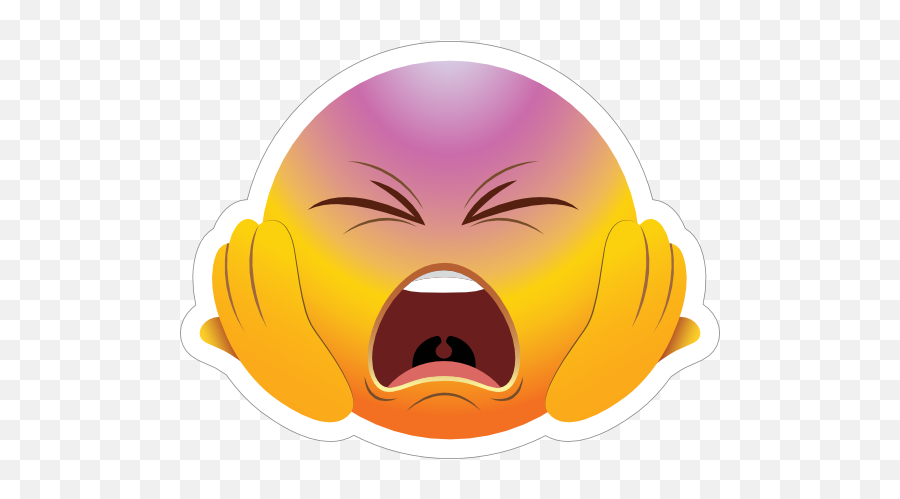 Cute Screaming Hands - Screaming Emoji,Scream Emoji