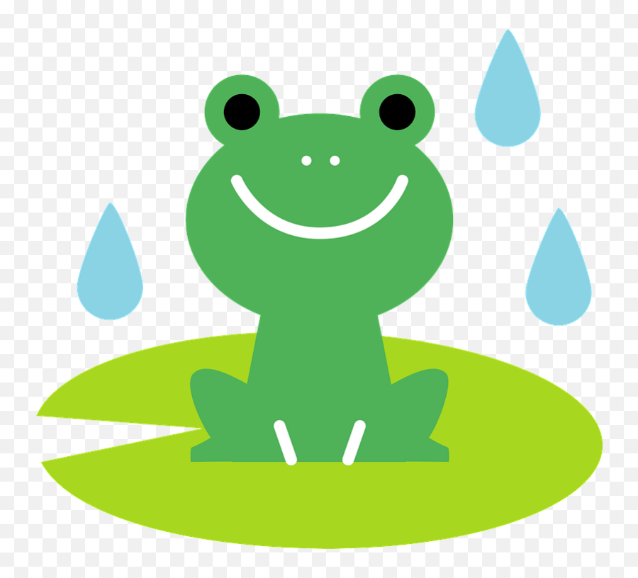 Frog - Smiling Frog On Lily Pad Clipart Emoji,Lily Pad Emoji