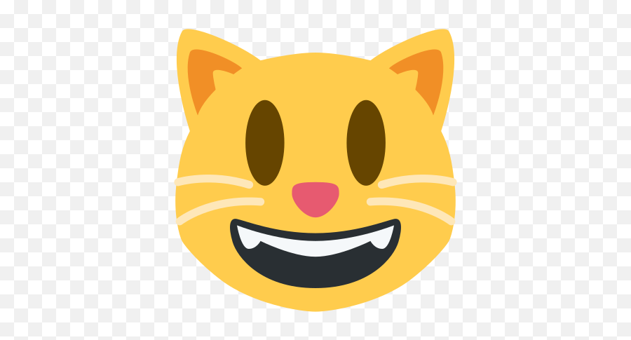 Twitter Grinning Cat Emoji,Cat Smiley Emoji