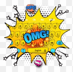 Comic Sticker Keyboard Theme - Dot Emoji