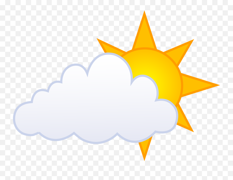 Library Of Sun Image Black And White For Weather Forecast - Partly Cloudy Clipart Emoji,Sun Emoji Text