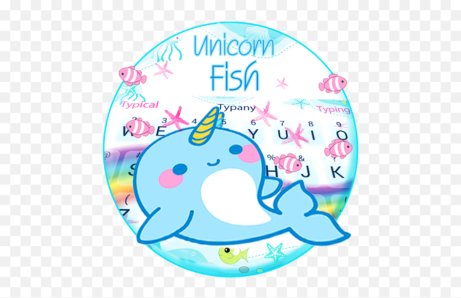 Unicorn Fish Typany Keyboard Theme 31 Apk Download - Dot Emoji,Unicorn Emoji Keyboard