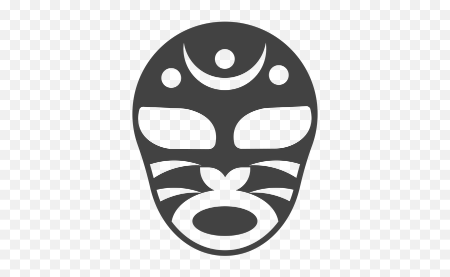 Mask Luchador Crescent Detailed Silhouette - Transparent Png Dot Emoji,Double Chin Emoji
