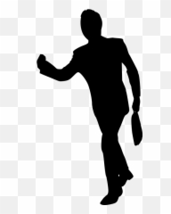 Silhouette Businessman Running - Hombre Con Maletin Siluetas Emoji