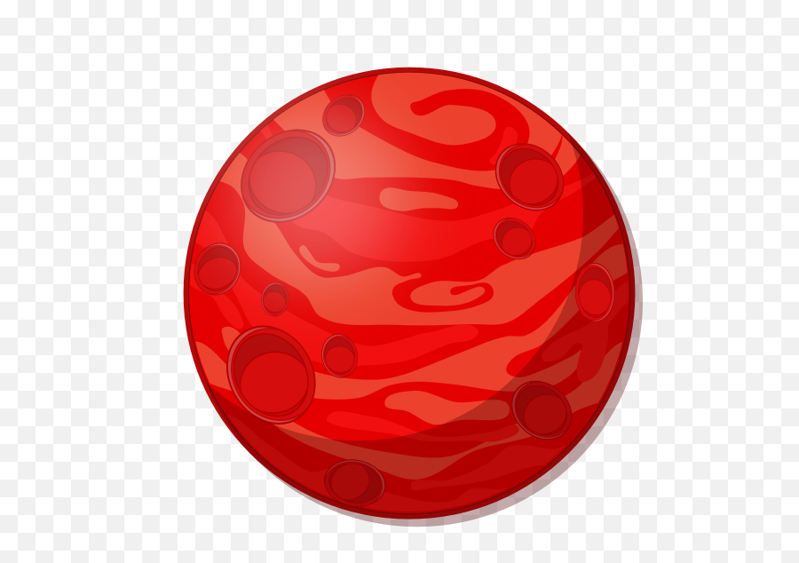 Cartoon Red Planet - Planets Clipart Emoji,Moon Emoji