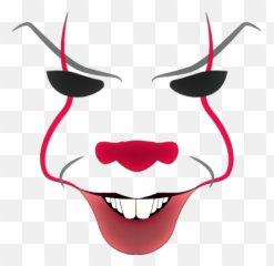 Pennywise It Clownmakeup Smile - Pennywise Eyes And Mouth Emoji,Pennywise Emoji