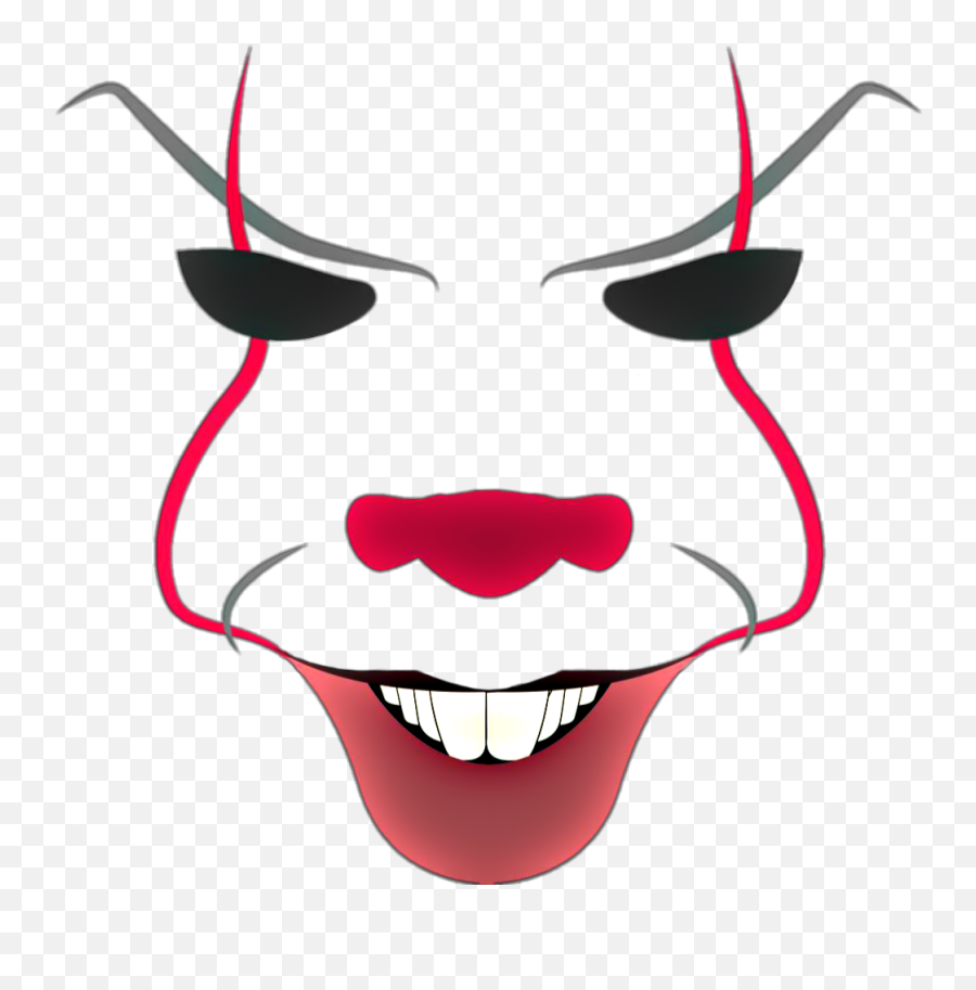 Pennywise It Clownmakeup Smile - Pennywise Eyes And Mouth Emoji,Pennywise Emoji