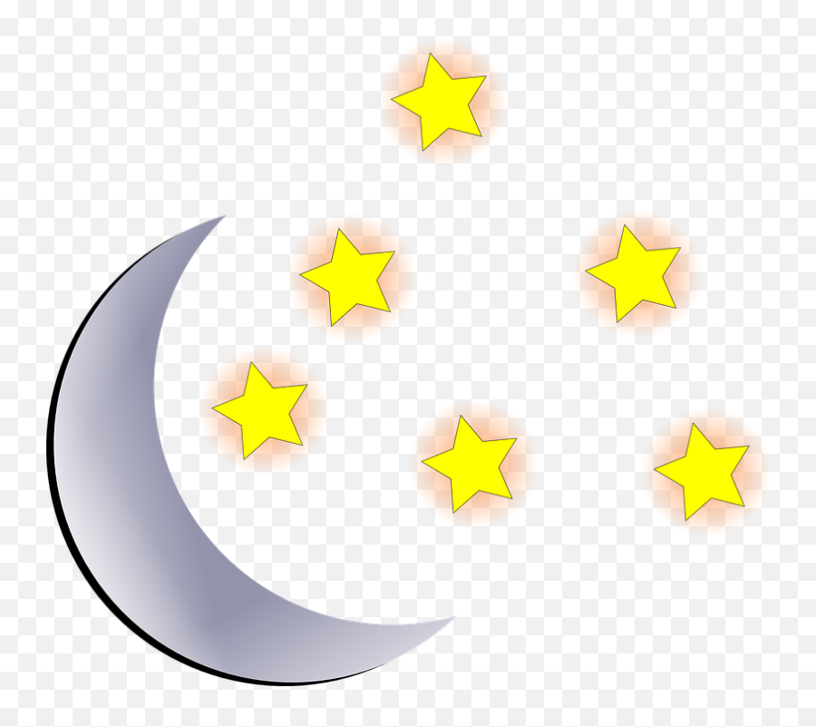 Moon Stars Sky - Night Moon Cartoon Png Emoji,Moon And Stars Emoji
