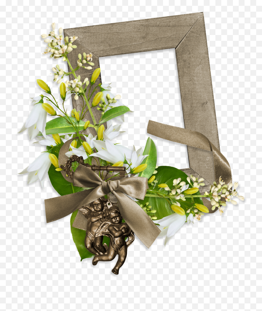 Floral Frame Png - Bouquet Emoji,Inverted Cross Emoji