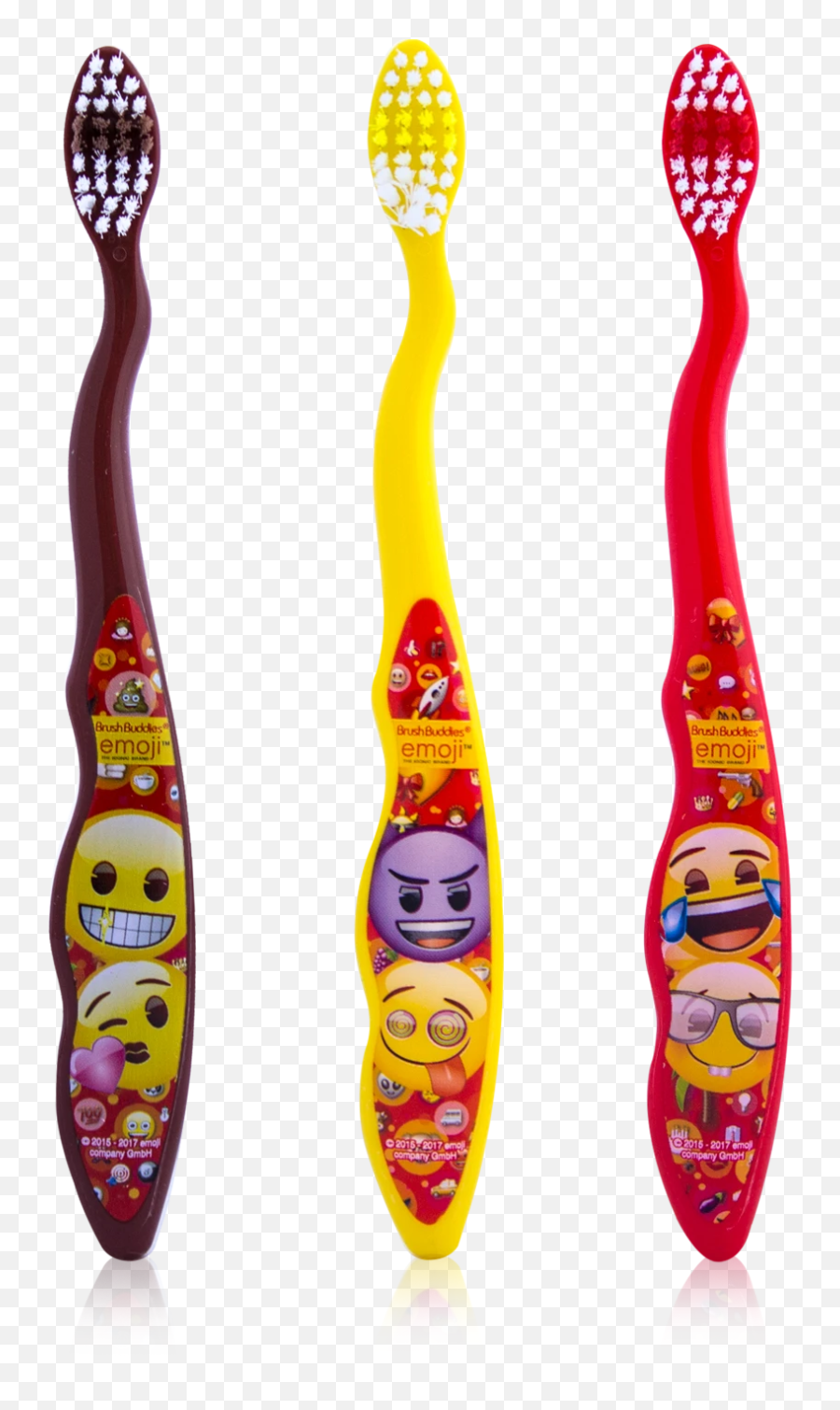 Brush Buddies Emoji Toothbrush 3 Pack - Cartoon,Kung Fu Emoji