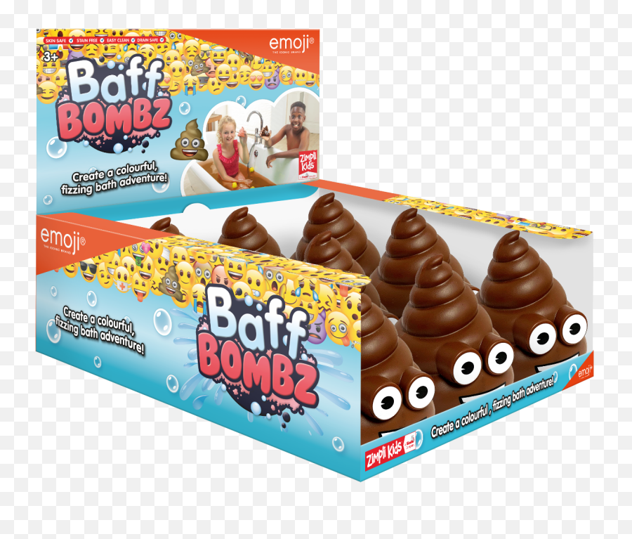 Two Poo Emoji Bath Bombs Fun Bathtime - Emoji Poop Bath Bombs Baff Bombz Single Pack By Zimpli Age,Emoji Bathroom