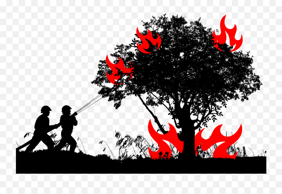 Forest Fire Fighting - Silhouette Landscape Png Emoji,Galaxy 4 Emojis