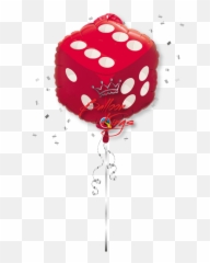 Red Dice - Large Casino Mylar Balloon Emoji,Dice Emoji