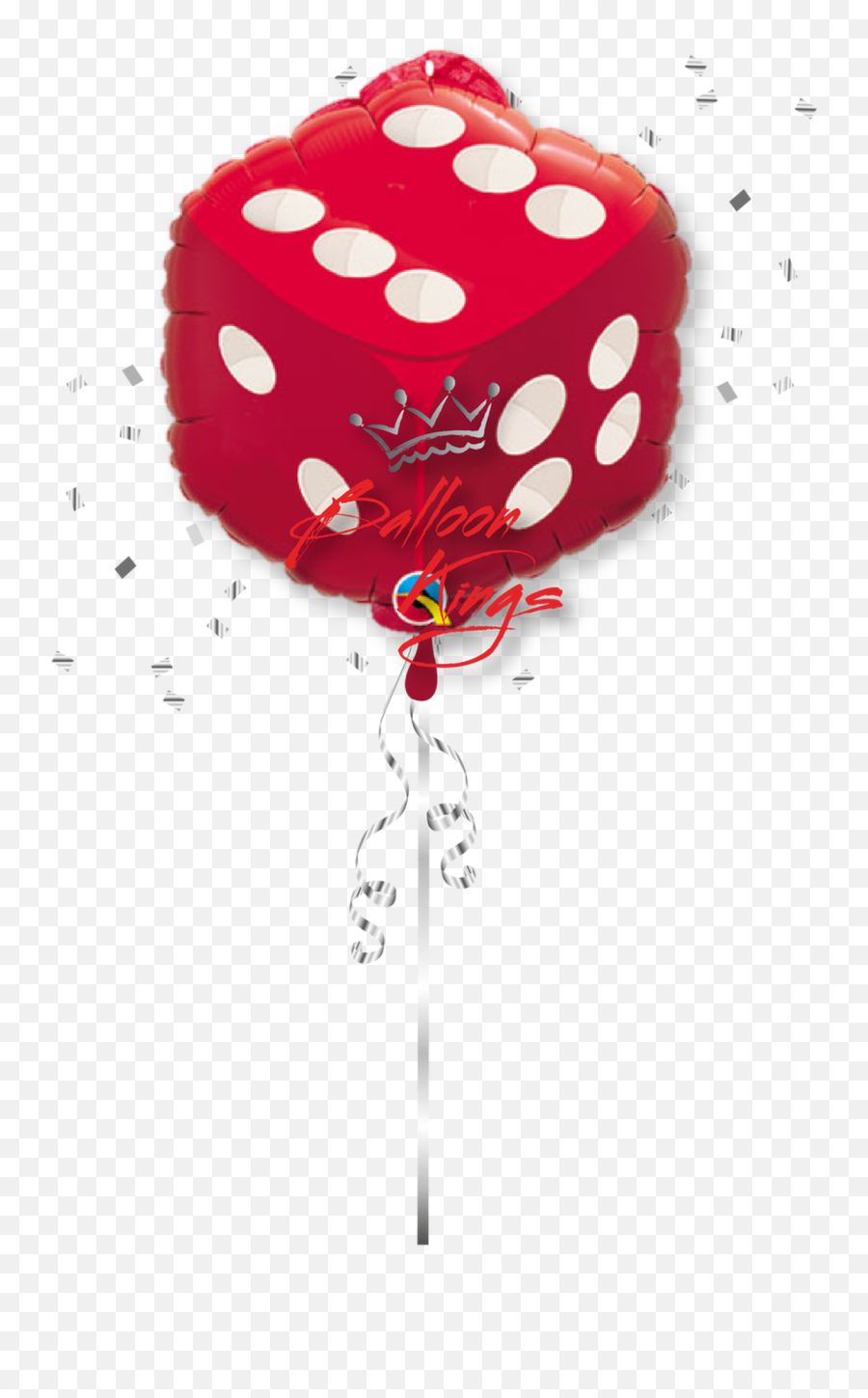 Red Dice - Large Casino Mylar Balloon Emoji,Dice Emoji
