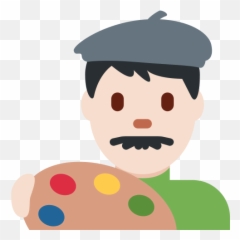 Man Artist Emoji With Light Skin Tone - Twitter