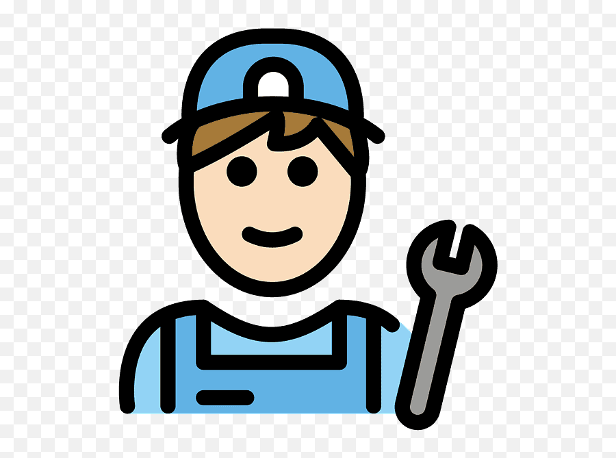 Man Mechanic Emoji Clipart - Prince Emoji,Plumbing Emoji
