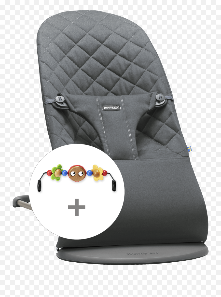 Bouncer Bundle With Toy - Babybjörn Bliss Antracite Emoji,Googly Eyed Emoticon