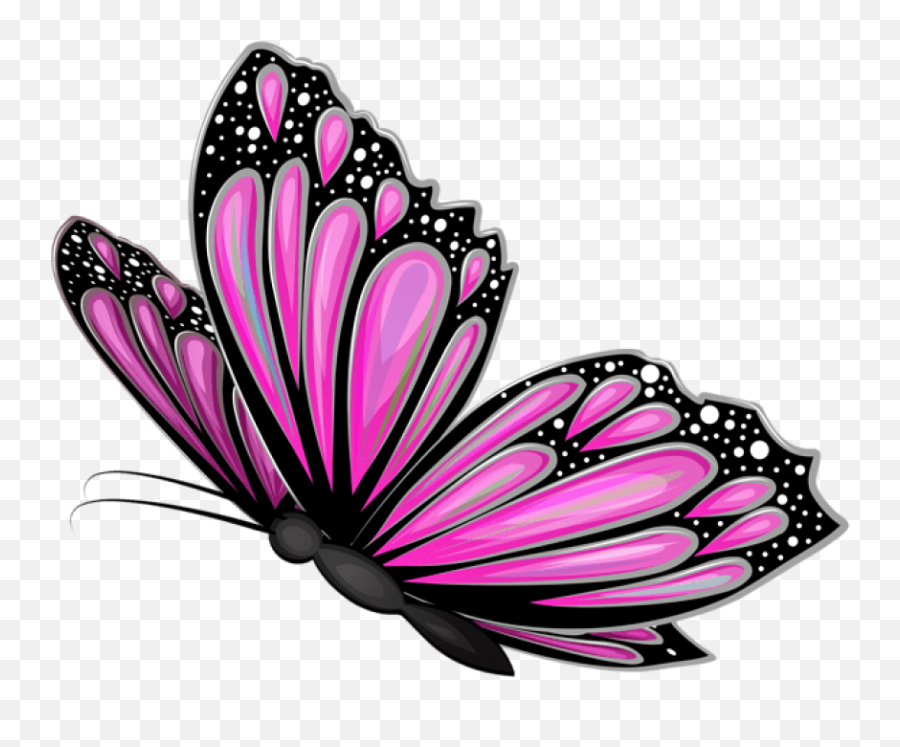 Download Pink Butterfly Transparent Clipart Photo Top Png - Transparent Background Pink Butterfly Clipart Emoji,Butterfly Emoji