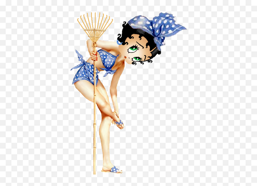 Betty Boop The Rake Betty Boop Black Betty Boop Boop - Betty Boop Cleaning Emoji,Rake Emoji