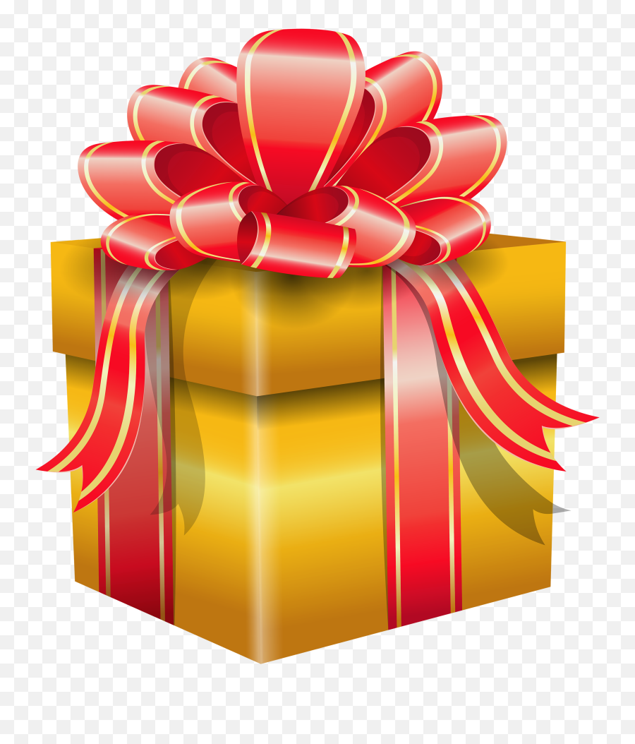 Gift Emoji Transparent Png Clipart - Yellow Gift Box Png,Emoji Christmas Gifts
