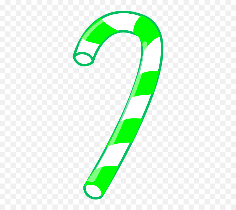 Candy Cane Striped - Green Candy Cane Clip Art Emoji,Candy Cane Emoji