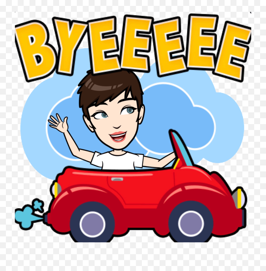 Freetoedit Sticker Redcar Car Bye - Car Emoji,Driving Emoticon