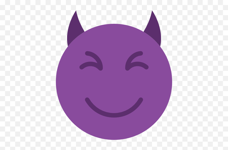 Devil - Smiley Emoji,Purple Emoji Devil