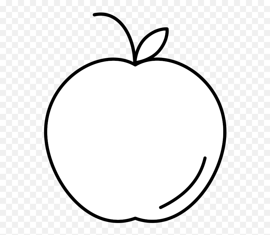 Apple Icon White - Line Art Emoji,B Emoji Apple
