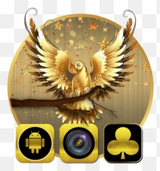 Luxury Golden Eagle Theme - Android Emoji