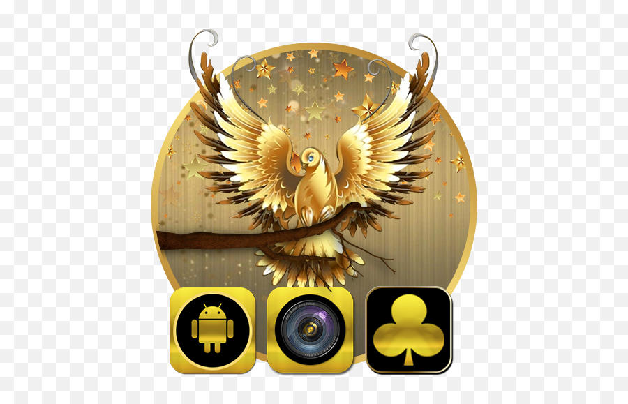 Luxury Golden Eagle Theme - Android Emoji,Eagle Emoji Android