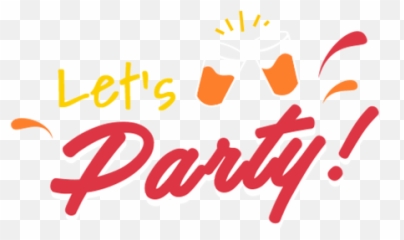 Birthday Party Letsparty Message Words - Calligraphy Emoji