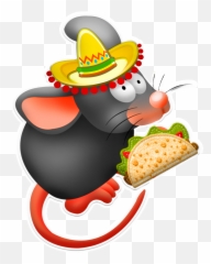 Taco Mouse Sombrero Mexican - Emoji