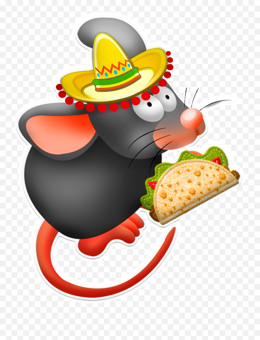 Taco Mouse Sombrero Mexican - Taco Emoji,Taco Emoji Hat