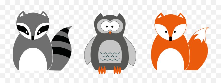 Raccoon Owl Fuchs Application Forest - Fox And Raccoon Cartoon Emoji,Raccoon Emoji Copy