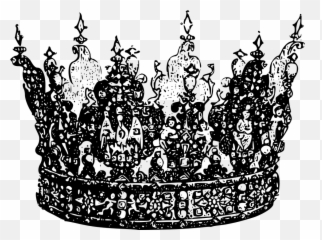 Crown Jewel King - Transparent Black And White Emoji
