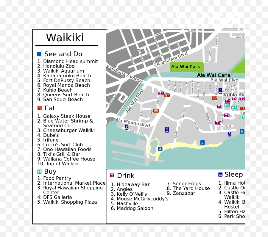 Waikiki Map - Waikiki Map Emoji,Galaxy 5 Emojis