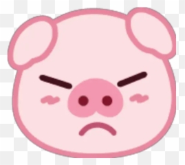 Lovely Pig Emoji - Cartoon,Pig Emoji