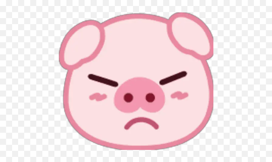 Lovely Pig Emoji - Cartoon,Pig Emoji