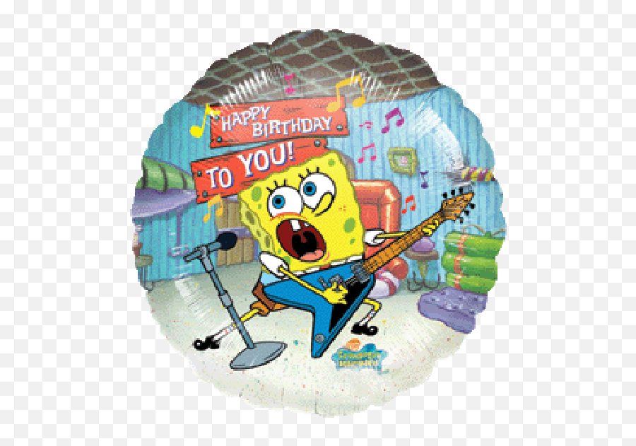 Anagram Licensed Foil 18 Spongebob Happy Birthday To You Discontinued - Geburtstagsgrüße Spongebob Emoji,Happy Birthday Animated Emoji