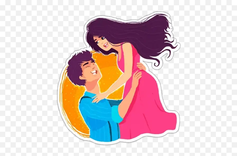 Amor En Pareja Stickers Para Whatsapp - Love Sticker Png Hd Emoji,Emoji De Amor