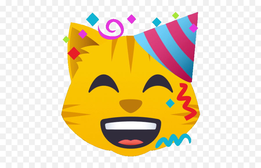 Party Hat Cat Gif - Partyhat Cat Joypixels Discover U0026 Share Gifs Joypixels Emoji,Party Popper Emoji