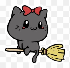 Via Giphy - Black Cat Sticker Gif Emoji,Black Cat Emoji