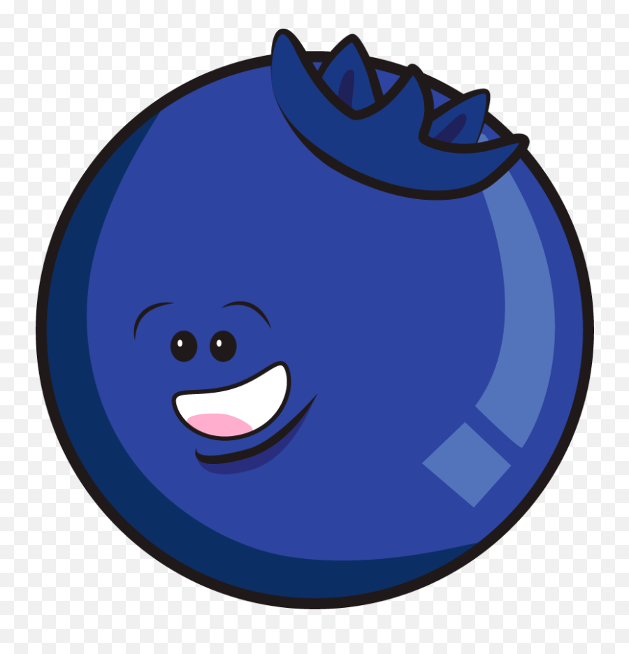 Blueberry - Happy Emoji,Blueberry Emoji