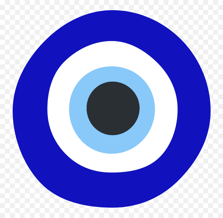 Nazar Amulet Emoji Clipart - Dibujo Ojo Turco Azul,Evil Eye Emoji