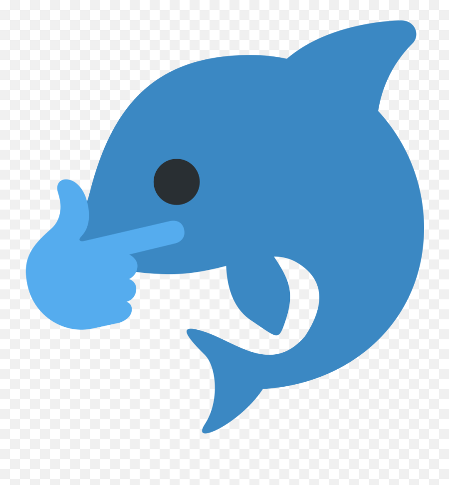 Thinking Meme - Cartoon Emoji,Dolphin Emoji
