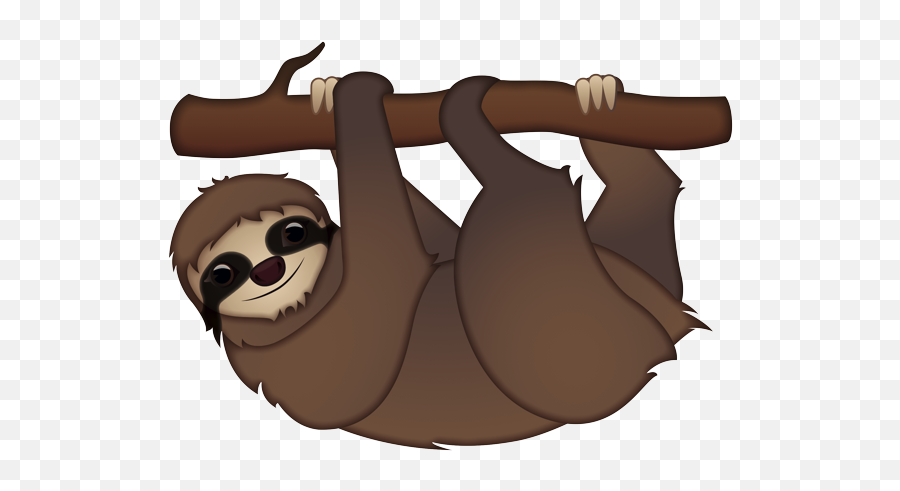 Emoji - Sloth Hanging Upside Down Cartoon,Upside Down Emoji